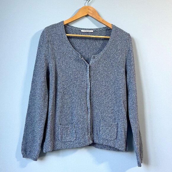 Camaieu vintage Cardigan Gray Blue size Medium - Picture 1 of 6